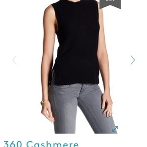360 Cashmere Alasia Crewneck Sleeveless Sweater